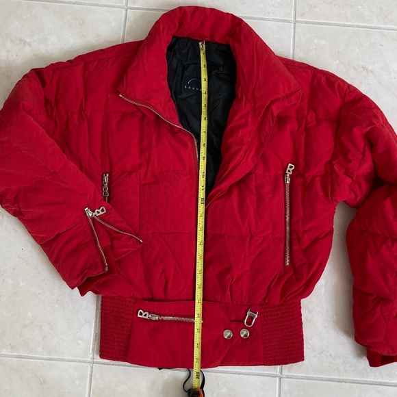 Vintage Bogner Red Goose Down Filled Puffer Ski Winter Jacket Women's Size 8 - Picture 12 of 14